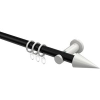 Vorhangstangen Schwarz / Weiß, Metall 20 mm Ø Platon Savio