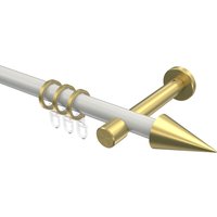 Vorhangstange Weiß / Messing-Optik, Metall 20 mm Ø Prestige Savio