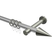 Gardinenstange Silbergrau / Edelstahl-Optik, Metall 20 mm Ø Prestige Savio