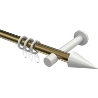 Vorhangstange Messing Antik / Weiß, Metall 20 mm Ø Prestige Savio