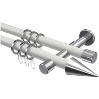 Stilgarnitur Weiß / Chrom, Metall 20 mm Ø Prestige Savio, 2-läufig