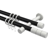 Stilgarnitur Schwarz / Weiß, Metall 20 mm Ø Prestige Elanto, 2-läufig