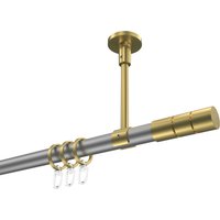 Vorhangstange (Deckenanbringung) Silbergrau / Messing-Optik, Metall 20 mm Ø Sonette Elanto