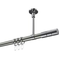 Gardinenstange (Deckenbefestigung) Edelstahl-Optik / Chrom, Metall 20 mm Ø Sonette Elanto