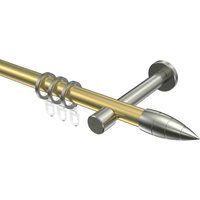 Vorhangstange Messing-Optik / Edelstahl-Optik 20 mm Ø Prestige Samanto