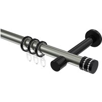 Stilgarnituren Edelstahl-Optik / Schwarz, Metall 20 mm Ø Prestige Estana