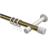 Vorhangstange Messing Antik / Weiß, Metall 20 mm Ø Prestige Estana