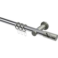 Gardinenstange Chrom / Edelstahl-Optik, Metall 20 mm Ø Platon Zoena