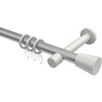 Vorhangstange Silbergrau / Weiß, Metall 20 mm Ø Prestige Sitra