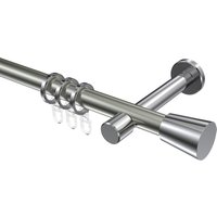 Gardinenstange Edelstahl-Optik / Chrom, Metall 20 mm Ø Prestige Sitra