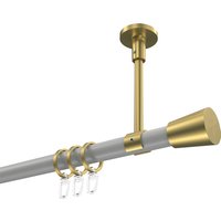 Vorhangstange (Deckenmontage) Weiß / Messing-Optik, Metall 20 mm Ø Sonette Sitra