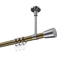 Gardinenstange (Deckenmontage) Messing Antik / Chrom, Metall 20 mm Ø Sonette Sitra