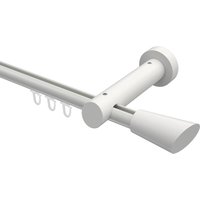 Innenlauf-Gardinenstangen Weiß 20 mm Ø Talent Bero Aluminium / Holz