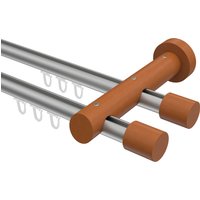 Innenlaufstangen Silbergrau / Kirschbaum 20 mm Ø doppelläufig Talent Feta Aluminium / Holz