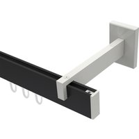 Innenlaufstange / Gardinenstange Schwarz / Weiß Eckdesign Smartline Paxo