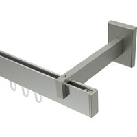 Innenlauf-Gardinenstangen eckig Edelstahl Optik Smartline Paxo