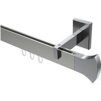 Innenlaufstangen / Gardinenstangen Edelstahl-Optik / Chrom eckig Smartline Conex