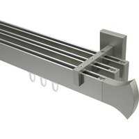 Innenlaufstangen / Gardinenstangen Eckdesign Edelstahl-Optik 3-läufig Smartline Conex