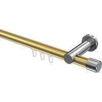 Innenlauf-Vorhangstange Messing-Optik / Chrom, Aluminium / Metall 20 mm Ø Platon Santo
