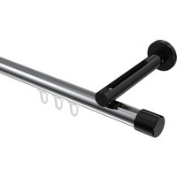 Innenlaufstange Chrom / Schwarz, Aluminium / Metall 20 mm Ø Siteno Santo