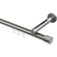Innenlaufstange Edelstahl-Optik / Chrom, Aluminium / Metall 20 mm Ø Siteno Santo