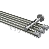 Innenlaufstange Edelstahl-Optik / Chrom, Aluminium / Metall 20 mm Ø Siteno Santo, 3-läufig