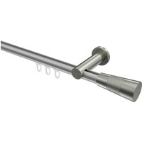 Vorhangstange mit Innenlauf Silbergrau / Edelstahl-Optik, Aluminium / Metall 20 mm Ø Platon Tanara