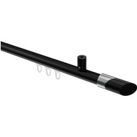 Gardinenstange mit Innenlauf (Deckenmontage) Schwarz, Aluminium / Metall 20 mm Ø Sonius Verano