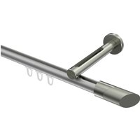 Innenlauf-Gardinenstange Silbergrau / Edelstahl-Optik, Aluminium / Metall 20 mm Ø Siteno Verano