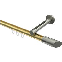 Gardinenstange mit Innenlauf Messing-Optik / Edelstahl-Optik, Aluminium / Metall 20 mm Ø Siteno Verano