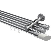 Innenlaufstange Chrom, Aluminium / Metall 20 mm Ø Siteno Verano, dreiläufig
