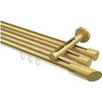 Innenlaufstange Messing-Optik, Aluminium / Metall 20 mm Ø Siteno Verano, 3-läufig