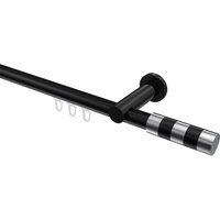 Innenlauf-Vorhangstange Schwarz, Aluminium / Metall 20 mm Ø Platon Mavell