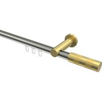 Innenlauf Gardinenstangen Edelstahl-Optik / Messing-Optik 20 mm Ø Platon Mavell