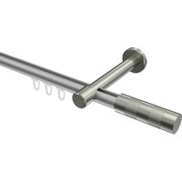 Vorhangstange mit Innenlauf Silbergrau / Edelstahl-Optik, Aluminium / Metall 20 mm Ø Prestige Mavell