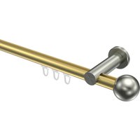 Innenlauf-Gardinenstange Messing-Optik / Edelstahl-Optik 20 mm Ø Platon Luino