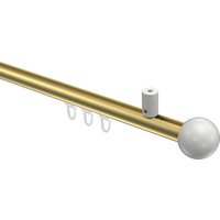 Innenlaufstange (Deckenbefestigung) Messing-Optik / Weiß, Aluminium / Metall 20 mm Ø Sonius Luino