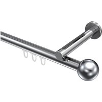 Innenlauf-Gardinenstange Chrom, Aluminium / Metall 20 mm Ø Siteno Luino