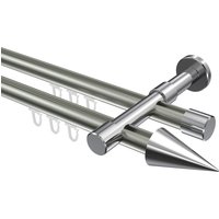 Innenlaufstange Edelstahl-Optik / Chrom, doppelläufig Aluminium / Metall 20 mm Ø Prestige Savio