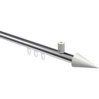 Innenlauf-Gardinenstange (Deckenbefestigung) Chrom / Weiß, Aluminium / Metall 20 mm Ø Sonius Savio