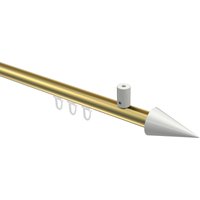 Innenlaufstange (Deckenbefestigung) Messing-Optik / Weiß, Aluminium / Metall 20 mm Ø Sonius Savio