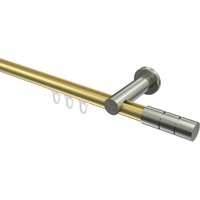 Innenlauf-Gardinenstange Messing-Optik / Edelstahl-Optik 20 mm Ø Platon Elanto