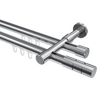 Innenlauf-Gardinenstangen Chrom, Metall 20 mm Ø Prestige Elanto, 2-läufig