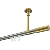Vorhangstange mit Innenlauf (Deckenanbringung) Edelstahl-Optik / Messing-Optik, Aluminium / Metall 20 mm Ø Sonette Elanto