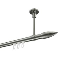 Innenlauf-Gardinenstange (Deckenmontage) Edelstahl-Optik, Aluminium / Metall 20 mm Ø Sonette Samanto