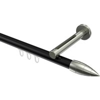 Innenlaufstange Schwarz / Edelstahl-Optik, Aluminium / Metall 20 mm Ø Siteno Samanto
