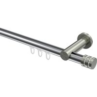 Innenlauf-Gardinenstange Chrom / Edelstahl-Optik, Aluminium / Metall 20 mm Ø Platon Estana