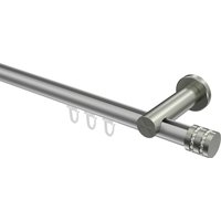 Innenlauf-Vorhangstange Silbergrau / Edelstahl-Optik, Aluminium / Metall 20 mm Ø Platon Estana