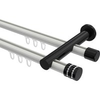 Innenlaufstange Weiß / Schwarz, Metall 20 mm Ø Platon Estana, 2-läufig