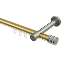 Innenlauf-Gardinenstangen Messing-Optik / Edelstahl-Optik 20 mm Ø Prestige Estana